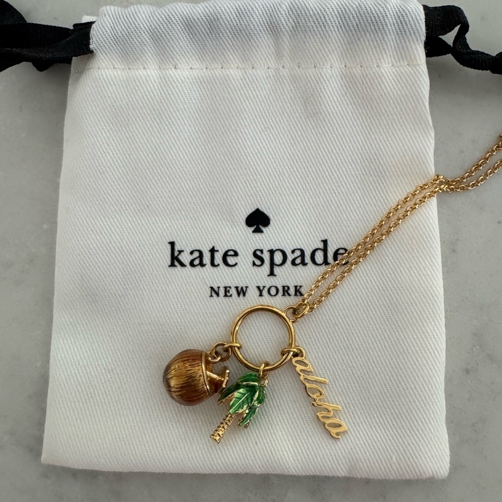 Kate Spade Gold Aloha Charm Necklace